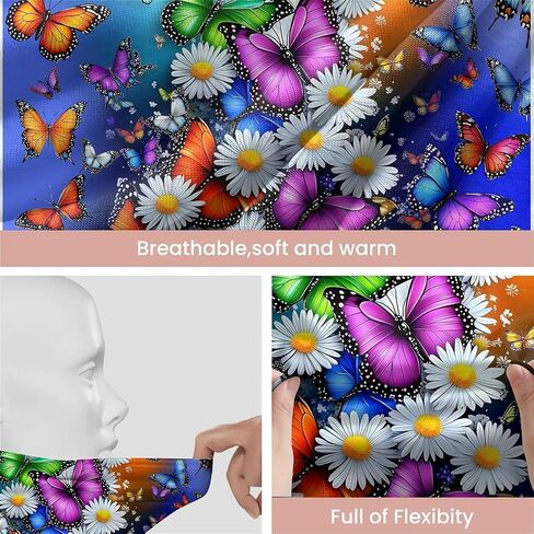 American Flag Butterfly Women's Slouchy Beanie Hat Cute Turban Hats Cancer Headwear Caps Baggy Skull Sleep Scarf in Saudi Arabia