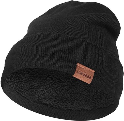 Daily Skully Beanie Hat,Thick and Soft Knitting Stretch to Fit Most Black in Saudi Arabia