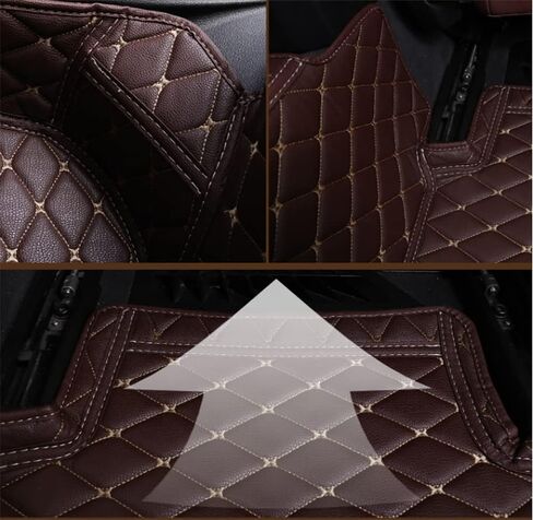 Custom Leather Full Coverage Car Floor Mats, Waterproof and Anti-Slip, with No Dead Angles, Car Logo Included, Fits 99% of Vehicles, Easy Installation and Cleaning in Saudi Arabia
