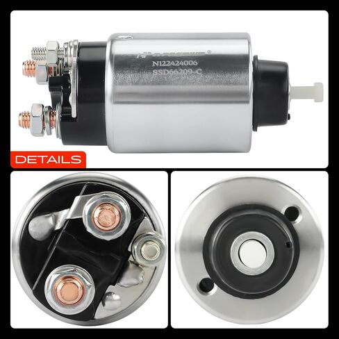A-Premium Starter Solenoid Compatible with Ford, Lincoln, Chevrolet - F-150 F-250 1997-1998, E-350 Econoline Club Wagon, E-450 E-550 Econoline Super Duty, E-150 E-250 Econoline, Navigator, P30-12V in Saudi Arabia