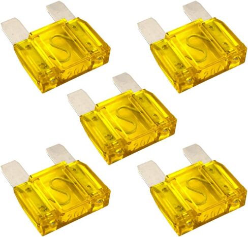 5 Pack of 20 Amp 20A Large Blade Style Audio Maxi Fuse for Car RV Boat Auto in Saudi Arabia