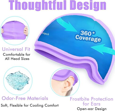 2 Packs Cold Cap for Chemotherapy Patients, Chemo Care Package for Women and Men, Migraine Ice Cap, Ice Hats for Migraines, Head Cooling Cap for Headach，Cooling Hat for Stress Relief, Cold Compress in Saudi Arabia