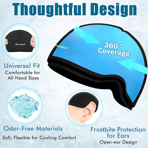 عبوتان من غطاء بارد لمرضى العلاج الكيميائي، مجموعة العناية الكيميائية للنساء والرجال، غطاء ثلج للصداع النصفي، قبعات ثلج للصداع النصفي، غطاء تبريد الرأس للصداع، قبعة تبريد لتخفيف التوتر، ضغط بارد in Kuwait