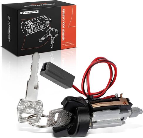 A-Premium Ignition Lock Cylinder with 2 keys Compatible with Ford, Lincoln & Mercury Vehicles - Mustang, Ranger, Continental, Town Car, Bronco II, Country Squire, Mark VI, Capri, Colony Park, Cougar in Saudi Arabia