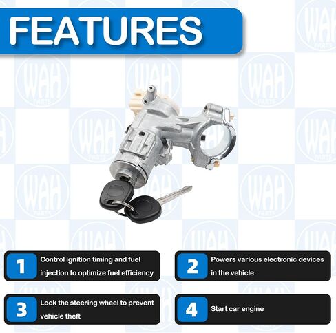 Ignition Lock Cylinder Switch with 2 Keys Compatible with 2003-2008 Toyota Corolla Matrix Replace 45020-02-3 in Saudi Arabia
