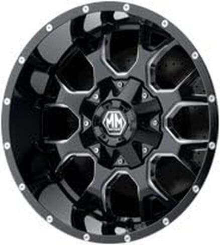 Mayhem Warrior 8015 Black/Milled Spokes 20X10 6-135/6-139.7-25mm 106mm Wheel with Painted (20 x 10. inches /6 x 139 mm, -25 mm Offset) in Saudi Arabia