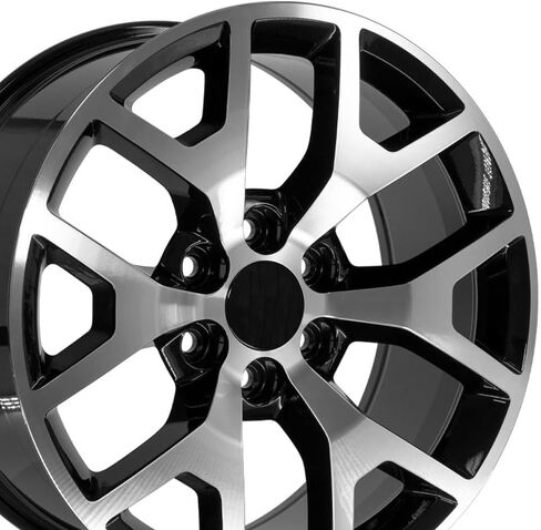 OE Wheels CV92 20 Inch Rims Fit Sierra 1500 Honeycomb Style 6x139.7 20x9 Gloss Black Machined - Hollander 5656 (Set of 4) in Saudi Arabia