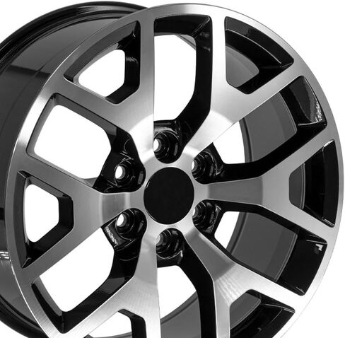 OE Wheels CV92 20 Inch Rims Fit Sierra 1500 Honeycomb Style 6x139.7 20x9 Gloss Black Machined - Hollander 5656 (Set of 4) in Saudi Arabia
