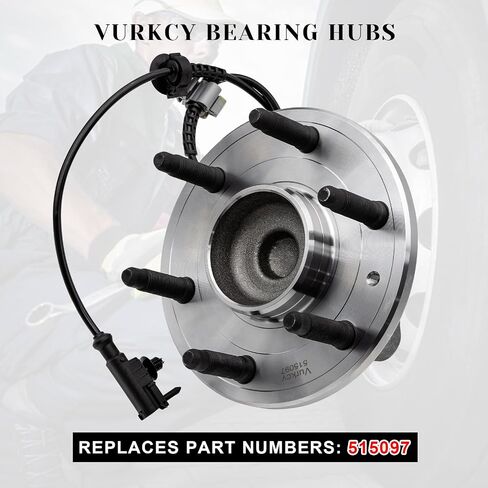 2WD Front Wheel Bearing Hubs Assembly Fit for Cadillac Escalade ESV, Chevy Avalanche, Silverado 1500, Suburban 1500, Tahoe, GMC Sierra 1500, Yukon XL 1500, 6 Lugs w/ABS, Pair Hubs, OEM 515097 in Saudi Arabia