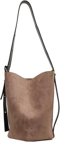 المرأة الجلد المدبوغ دلو حقيبة كتف موضة نباتي جلد مترهل المتشرد حقيبة مكتب حقيبة يد Crossbody مصمم محفظة in Saudi Arabia