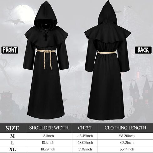 Toulite 7 Pcs Halloween Plague Doctor Costume Set Plague Doctor Mask Costume for Men Cosplay in Saudi Arabia