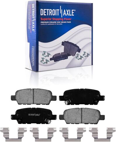 Detroit Axle - Brake Kit for Nissan Maxima Drilled & Slotted Brakes Rotors Replacement 2009 2010 2011 2012 2013 2014 2016 2017 2018 2019 Ceramic Brake Pads Front and Rear Replacement in Saudi Arabia