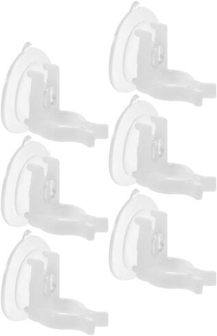 Cabilock 6pcs Candle Lamp Accessories - Led Suction Cup Candle Holder Clamps with Adjustable Rod for Window and Wall Decoration Multi-Use PVC Design in Saudi Arabia