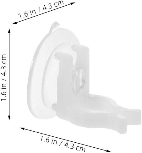 Cabilock 6pcs Candle Lamp Accessories - Led Suction Cup Candle Holder Clamps with Adjustable Rod for Window and Wall Decoration Multi-Use PVC Design in Saudi Arabia