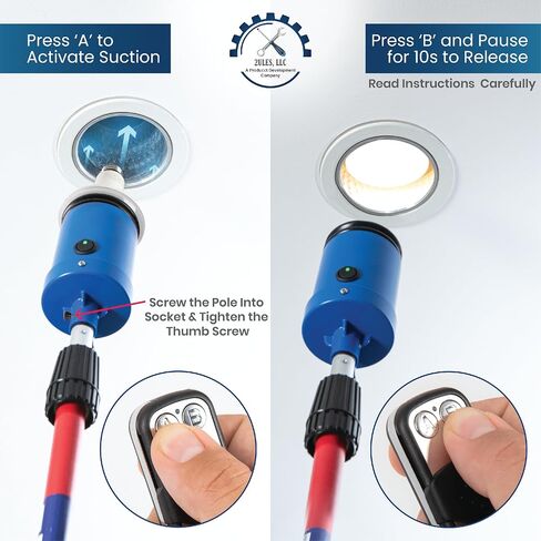 Light Bulb Changer for High Ceilings, Vacuum Operated (Pole Not Included!) in Saudi Arabia