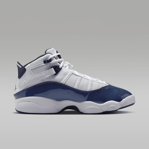 Jordan 6 Rings Mens Shoes (322992-124, White/Midnight Navy/Neutral Grey) in Saudi Arabia