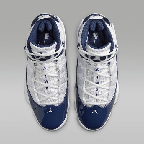 Jordan 6 Rings Mens Shoes (322992-124, White/Midnight Navy/Neutral Grey) in Saudi Arabia