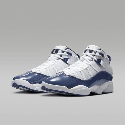 Jordan 6 Rings Mens Shoes (322992-124, White/Midnight Navy/Neutral Grey) in Saudi Arabia
