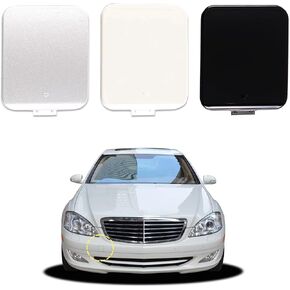 غطاء خطاف سحب المصد الأمامي للسيارة متوافق مع مرسيدس بنز S Class W221 S280 S320 S350 S400 S63 S65 2007 2008 2009 غطاء غطاء المقطورة A2218850223 غطاء عين القطر الأبيض جانب الركاب الأيمن in Saudi Arabia