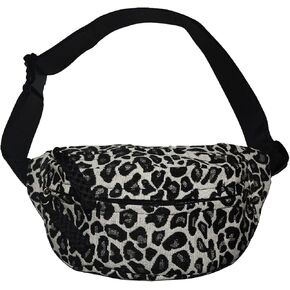 Women'S Leopard Print Waist Bag, Made Of Durable Canvas Material, Can Be Used As A Waist Bag, Crossbody Bag Or Chest Bag. Suitable For Running, Traveling Or Daily Adventures. in Saudi Arabia