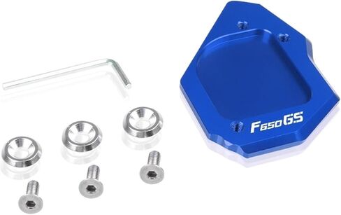 متوافق مع BMW F650GS F650 GS F 650GS 650 GS 2007-2014 وسائد تمديد للحامل الجانبي للدراجة النارية ولوحة دعم أكبر (أسود) in Kuwait