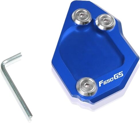 متوافق مع BMW F650GS F650 GS F 650GS 650 GS 2007-2014 وسائد تمديد للحامل الجانبي للدراجة النارية ولوحة دعم أكبر (أسود) in Kuwait