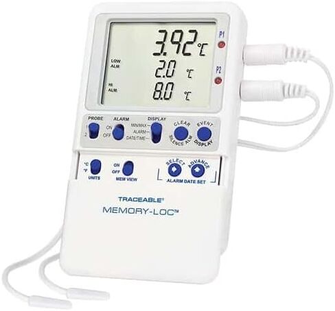 Traceable Memory-Loc™ Datalogging Thermometer with Calibration; 1 Vaccine Bottle Probe in Saudi Arabia