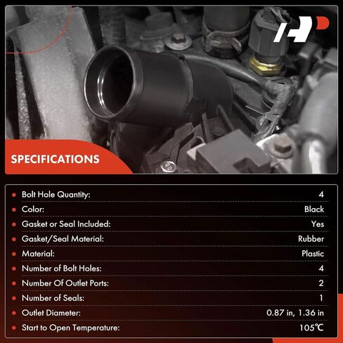 A-Premium Engine Coolant Thermostat Housing Assembly with Seal & Sensor Compatible with Volvo XC60, XC90, S60, XC40, XC70, S80, S90, V60, S60 Cross Country, V60 Cross Country, V90, V90 Cross Country in Saudi Arabia