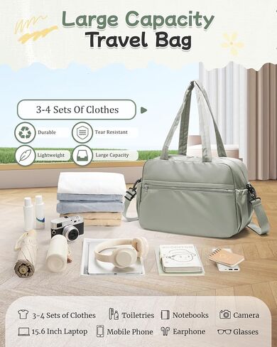 Travel Gym Duffel Bag for Women, Small Weekender Bags for Men with Trolley Sleeve for Airplane, Waterproof Carry on Bag Sport Tote Bags Hospital Holdalls, Peacock Blue in Saudi Arabia