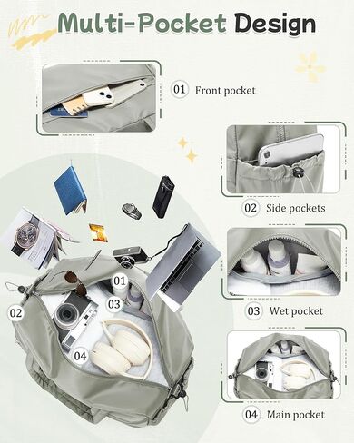 Travel Gym Duffel Bag for Women, Small Weekender Bags for Men with Trolley Sleeve for Airplane, Waterproof Carry on Bag Sport Tote Bags Hospital Holdalls, Peacock Blue in Saudi Arabia