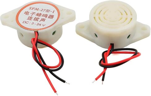 Continuous Beep 100DB High-Decibel DC 3-24V 12V Electronic Buzzer Beep Alarm Car Van SFM-27 Dimension 30*15MM in Saudi Arabia