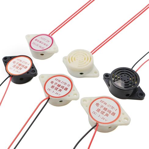 Continuous Beep 100DB High-Decibel DC 3-24V 12V Electronic Buzzer Beep Alarm Car Van SFM-27 Dimension 30*15MM in Saudi Arabia