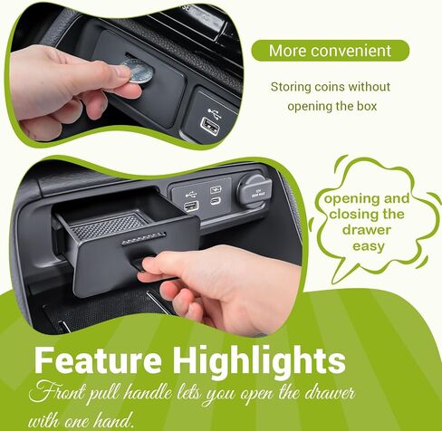 Center Console Organizer Compatible with Honda Pilot 2023-2025 and Passport 2026 Interior Accessories, Hidden Glove Box Middle Armrest Drawer Storage Tray for Small Items (Not for Ridgeline) in Saudi Arabia