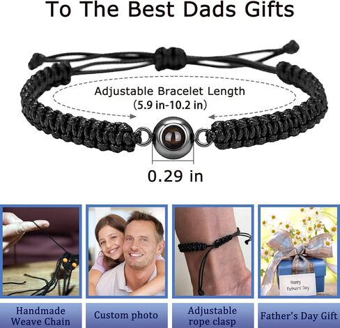 Custom Bracelets with Picture Inside, Projection Bracelets with Photos, Picture Bracelet Personalized memorial Gifts in Kuwait