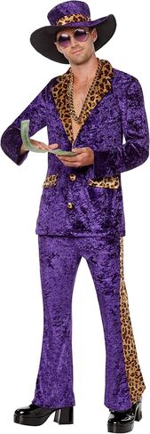 Spirit Halloween Adult Purple Pimp Costume | Humor Costume | Funny Halloween Costume in Saudi Arabia