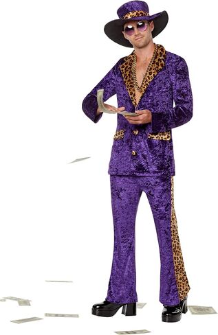 Spirit Halloween Adult Purple Pimp Costume | Humor Costume | Funny Halloween Costume in Saudi Arabia