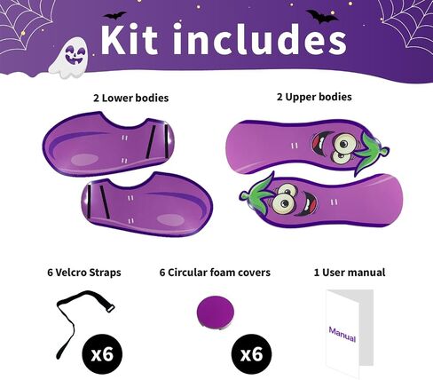 OWLHAUS Eggplant Bicycle Costume for Adults – Funny Halloween Bike Outfit | Fits Adult Bikes Only | Hilarious Party Costume for Parades, Festivals & Bold Events | Easy Assembly, Waterproof in Saudi Arabia
