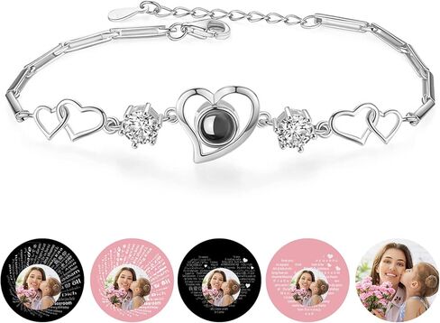 Custom Bracelets with Picture Inside, Projection Bracelets with Photos, Picture Bracelet Personalized memorial Gifts in Kuwait