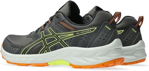 حذاء جري مقاوم للماء للرجال من ASICS Gel-Venture 9، مقاس 9.5، أسود/أخضر مضيء in Saudi Arabia