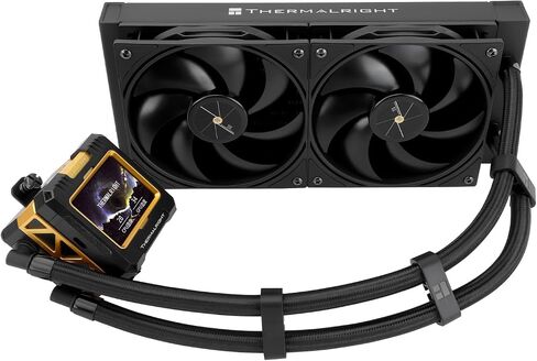 Thermalright FW 240 Black Argb V2-240mm AIO CPU Combu Career ، شاشة IPS LCD بدقة 320 * 240 ، لشاشة AM4/AM5 و Intel LGA1700 ، "2.4 بوصة" للصور والمعجبين المزدوج Argb Black Argb in Saudi Arabia