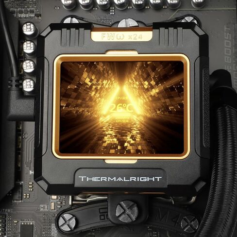 Thermalright FW 240 Black Argb V2-240mm AIO CPU Combu Career ، شاشة IPS LCD بدقة 320 * 240 ، لشاشة AM4/AM5 و Intel LGA1700 ، "2.4 بوصة" للصور والمعجبين المزدوج Argb Black Argb in Saudi Arabia