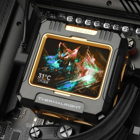 Thermalright FW 240 Black Argb V2-240mm AIO CPU Combu Career ، شاشة IPS LCD بدقة 320 * 240 ، لشاشة AM4/AM5 و Intel LGA1700 ، "2.4 بوصة" للصور والمعجبين المزدوج Argb Black Argb in Saudi Arabia