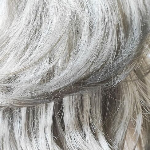 Rudo Surebrec Cosplay Wig Short Spiky Unkept Light Gray Hair With Black Roots Accessory Adult Unisex for Party Halloween Christmas in Saudi Arabia
