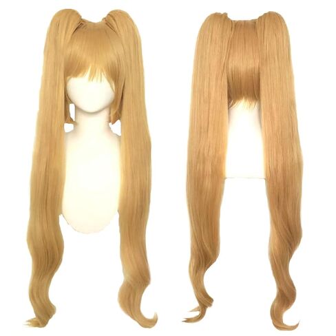 شعر مستعار وردي بطول 47 بوصة/120 سم مع ذيل حصان، شعر مستعار طويل مستقيم مع غرة، شعر صناعي وردي لحفلات الهالوين، شعر مستعار كوسبلاي مع 2 إكسسوارات عقدة فيونكة in Kuwait