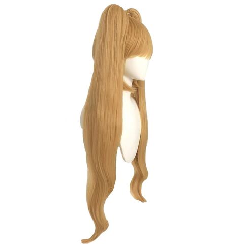 شعر مستعار وردي بطول 47 بوصة/120 سم مع ذيل حصان، شعر مستعار طويل مستقيم مع غرة، شعر صناعي وردي لحفلات الهالوين، شعر مستعار كوسبلاي مع 2 إكسسوارات عقدة فيونكة in Kuwait