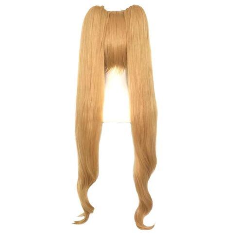 شعر مستعار وردي بطول 47 بوصة/120 سم مع ذيل حصان، شعر مستعار طويل مستقيم مع غرة، شعر صناعي وردي لحفلات الهالوين، شعر مستعار كوسبلاي مع 2 إكسسوارات عقدة فيونكة in Kuwait