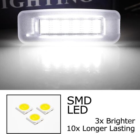 iJDMTOY طقم إضاءة لوحة ترخيص LED فائق السطوع باللون الأبيض 18-SMD متوافق مع Ford 2000-2007 Focus (الموديلات الأمريكية) in Saudi Arabia