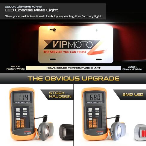 VIPMOTOZ Red Strip Full LED License Plate Tag Light Lamp Compatible With 1997-2011 Compatible with Dodge Dakota Truck Raider Clear Lens Chrome Housing Driver & Passenger Side Pair Set in Saudi Arabia