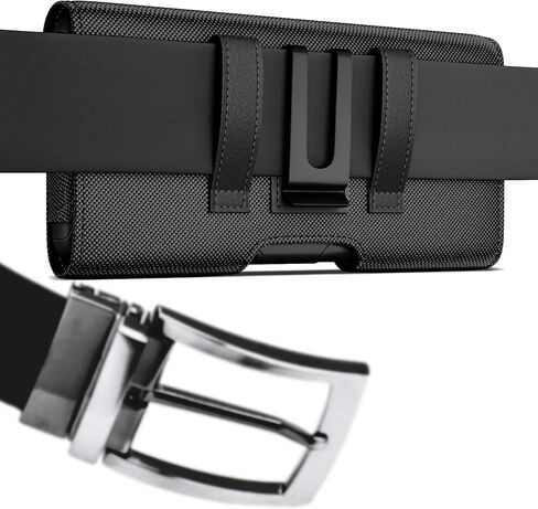DeBin Holster for iPhone 16 Plus 16 Pro Max 15 Plus Promax 14 Plus 13pro Max 12 Max 11 Xs Max 8 Plus 7 Plus, Nylon Cell Phone Belt Holder Clip Case Carrying Pouch (Fits Phone with Protective Case) in Saudi Arabia