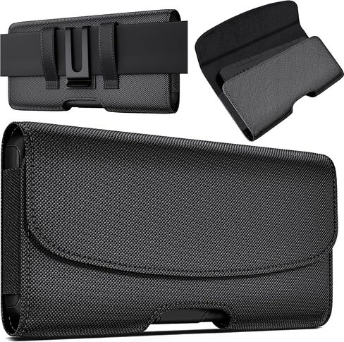 DeBin Holster for iPhone 16 Plus 16 Pro Max 15 Plus Promax 14 Plus 13pro Max 12 Max 11 Xs Max 8 Plus 7 Plus, Nylon Cell Phone Belt Holder Clip Case Carrying Pouch (Fits Phone with Protective Case) in Saudi Arabia
